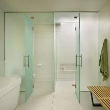 Enclosed Toilet Area Design Ideas Pictures Remodel And Decor White Minimalist Bathrooms Mid Century Modern House House Styles