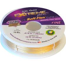 Fast and friendly service is a phone call or email away. Soft Flex Extreme Flex Beading Wire 0 014 19 Strand 10 Gold Plated