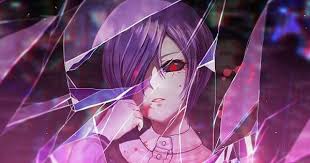 Girl Purple Hair Red Eyes Tokyo Ghoul Ghoul Kirishima Touka Anime Touka Kirishima Tokyo Ghoul Tokyo Ghoul Anime