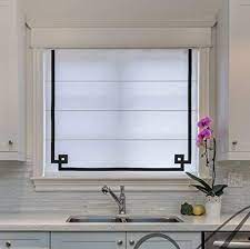Browse 143 white black border roman shade on houzz. Amazon Com Loganova Custom Flat Roman Shade With White Background And Black Greek Key Border Premium Lining And Chain Mechanism Handmade