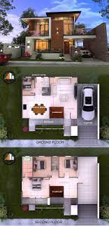 Spectacular Two Storey House Design With Impressive Interior Narrow House Designs 2 Storey House Design Simple House Design