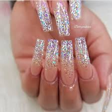 Straightforward nail designs with glitter the hands highlighted in the picture contain wilderness green confetti against a lime green foundation. 49 Best Glitter Nail Art Ideas For Glam Looks Sparkly Acrylic Nails Glitter Nails Acrylic Nail Designs Glitter
