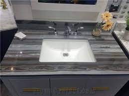 For kitchens and bathrooms, white carrara. Palissandro Bluette Wooden Blue Marble Countertop From China Stonecontact Com