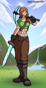 TacoDraws (comms open) on X: Apparently drawing Minecraft Alex is hot rn,  and you know ya boi had to jump in that minecart t.cosmehnjnPJL   X