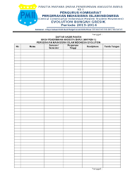 Check spelling or type a new query. Daftar Hadir Mapaba Pmii