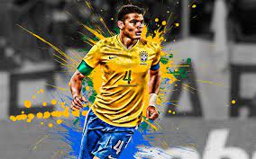 With ac milan, he was instrumental in leading the team to their first serie a title in seven years. Herunterladen Hintergrundbild Thiago Silva 4k Brasilianischen Fussball Spieler Brazil National Football Team Defender Gelb Blaue Farbe Spritzt Kunst Brasilien Fussball Grunge Fur Desktop Kostenlos Hintergrundbilder Fur Ihren Desktop Kostenlos