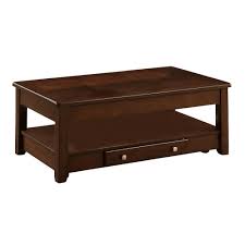 Accentuate your living space with the inclusionaccentuate your living space with the. Cherry Brown Wooden Cocktail Table With Bottom Shelf And Drawer Accuweather Shop