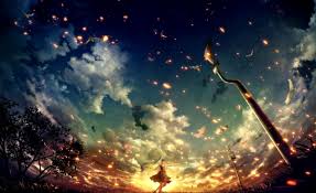 Image of anime sky wallpapers view sunset kiminonawa yourname. Anime Clouds Trees Lake Sunset Wallpapers Hd Desktop Anime Sunset Wallpaper Hd 1600x978 Wallpaper Teahub Io
