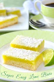 Lime Bars Uses Only 5 Ingredients Are Super Easy To Make Recipe Lime Recipes Lemon Bars Recipe Rock Recipes
