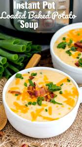 Creamiest Instant Pot Loaded Baked Potato Soup Video Sweet And Savory Meals Recipe Loaded Baked Potato Soup Recipe Baked Potato Soup Recipe Instant Pot Dinner Recipes