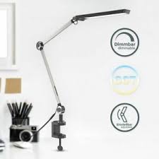 Gutes licht für hohe konzentration. Led Klemmleuchte Dimmbar Schreibtisch Lampe Cct Schwenkbar Leselampe Schwarz 9w Ebay