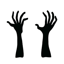 Vector halloween zombie hands spooky haunted arms appear on ground  silhouette vector illustration set 28648062 Vector Art at Vecteezy
