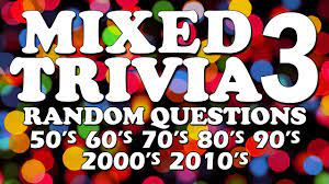 If you paid attention in history class, you might have a shot at a few of these answers. General Trivia Mix 2 20 Rapid Fire Questions With Answers 50s 60s 70s 80s 90 S 2000 S 2010s Quiz Youtube