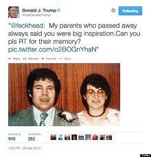 Bop beep be be skdoo bep. Annika Marx On Twitter Remember 2014 When Realdonaldtrump Called Serialkillers Fred And Rose West His Parents