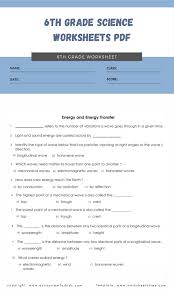 6th grade science worksheets pdf 2 worksheets free