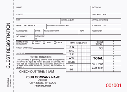 2 Part Hotel Guest Registration Forms Registration Form Hotel Guest Registration