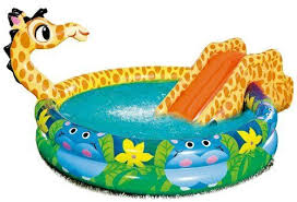 Banzai Inflatable Children S Pool Giraffe With Slide 212 X 158 X 80 Cm By Zhg Http Www Amazon Co Uk Dp B008el4boi Ref Cm Sw R Pi Giraffe Kid Pool Baby Pool