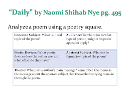 An extended metaphor is a metaphor that runs throughout the length of the poem. Poetry Terms Extended Metaphor Image Developed Over Several Lines Of A Poem Or Even Throughout An Entire Poem Ex Fog Implied Metaphor Implies Or Ppt Download