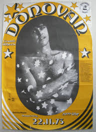 DONOVAN GERMAN CONCERT TOUR POSTER 1973 COSMIC WHEELS
