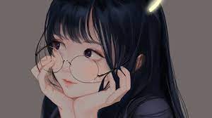 Anime girls black hair black eyes. Wallpaper Anime Girls Glasses Black Hair Long Hair Black Eyes Gray Background Purple Eyes 1920x1080 Francazo 1953263 Hd Wallpapers Wallhere