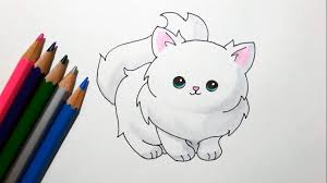 As if they weren't cute enough in real life, anime also has a wide variety of adorable (not to mention iconic) cats. How To Draw A Cute Cartoon Cat Drawing A Fluffy Kitten Youtube