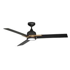 Kendal Lighting Triton Black And Oilcan Brass Led Ceiling Fan With Black Blades Ac22452 Blk Ocb Bellacor Modern Ceiling Fan Brass Ceiling Fan Led Ceiling Fan