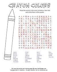 The first option includes all five puzzles in one download. Answers Crayon Colors Word Search Puzzle Free Printable Learning Activities For Kids Printable Colouring Sheets