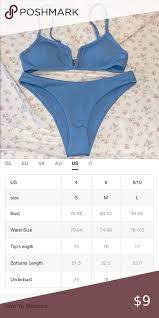 Light Blue Swim Suit Swimsuits Bikini Colors High Neck Bikinis
