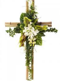 Trendy flowers arrangements funeral beautiful 45 ideas. Cross Cymbidium And Bamboo B2410 Flower Delivery Flower Shop Funeral Flower Arrangements Easter Flower Arrangements Funeral Floral Arrangements