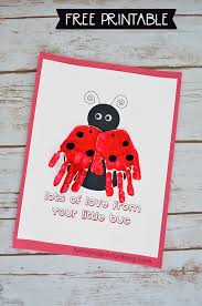Standard printable step by step. Printable Ladybug Handprint Template With Moveable Wings Card Idea