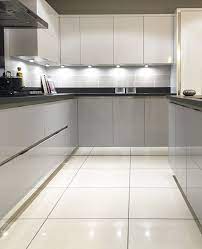 Image Result For Kitchens With Mirrored Plinths Light Grey Kitchen Cabinets Grey Kitchen Cabinets Modern Kitchen Cabinets