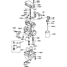 It shows the components of an object slightly separated by distance. Carburetor Needle And Seat Gasket Kawasaki Z 550 Gp