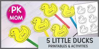 This simple 5 little pumpkins activity only requires the printable, scissors and glue! 5 Little Ducks Preschool Mom