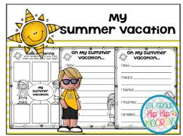 My Summer Vacation Writing And Selfie Freebie Summer School Writing Summer Writing Summer Vacation