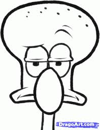 How To Draw Squidward Easy Step By Step Nickelodeon Characters Cartoons Draw Cartoon Character Funny Easy Drawings Easy Cartoon Drawings Spongebob Drawings