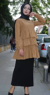 Tesettur Tunik Elbiseler Tunik Yesil