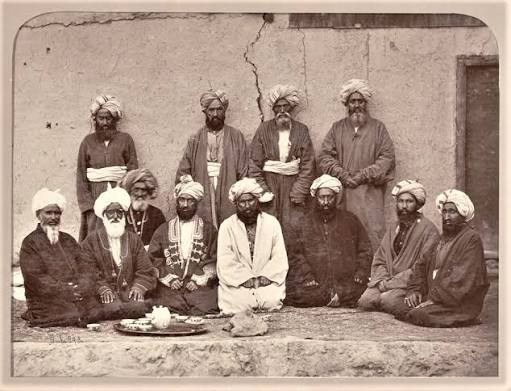 Surgeons & Physicians ('Tabeebs') of Kabul" c. 1878 Photo: John Burke [John Burke was a 19th century Irish photographer. He ran studios, one each in Peshawar Cantonment and in Murree. He accompanied