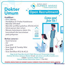 Rumah sakit islam sultan agung banjarbaru berbasis internasional ini, nantinya akan memberikan pelayanan terjangkau, dengan sistem berbasis syariah, guna. Lowongan Kerja Dokter Umum Rs Sumber Waras Cirebon