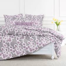 Pale golden accents look very good in high end complementary yellow/purple bedroom color schemes. Purple And Grey Floral Comforter The Ashbury Yellow Comforter Crane Canopy