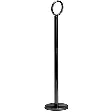 Acrylic table standing name plate number sign holders xh0117. Flat Bottom Number Stand Black Table Number Stand Table Card Stand Buy At Drinkstuff