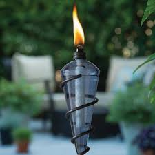 Tiki 64 In Swirl Metal Torch With Blue Glass Head 111406868 The Home Depot In 2020 Lighting Your Garden Tiki Torches Modern Tiki Torches