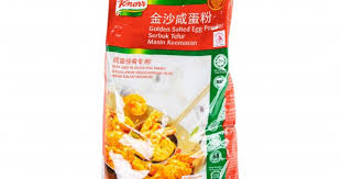 Dredge prawns in tapioca flour, shake off the excess and transfer onto a clean dry plate. Knorr Salted Egg Powder
