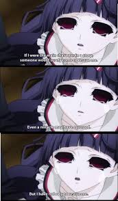 Shiki If I Were The Main Character In A Story Surely Someone Would Come Rescue Me Even A Miracle May Have Occurred But I Ha Yandere Anime Anime Manga Anime