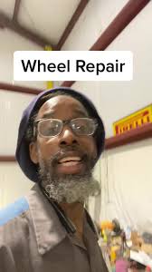 'Fixing a wheel with a hole in it today, just another challenged filled  day. Thankful #automotivetechnician #tigweldingaluminum