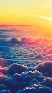 Full Spectrum Sunset Over The Clouds Aerial Photography Flying Over The Clouds Traveling Iphone Wallpaper Sky Nature Cloud Wallpaper