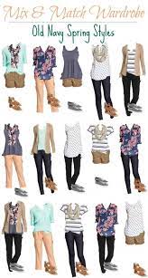 Old Navy Mix Match Wardrobe Fashion Spring Teacher Outfits Fashion Capsule