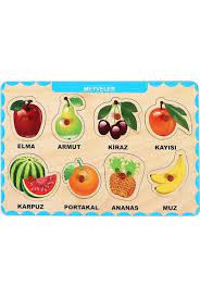 maketciniz ahsap tutmali egitici yapboz meyveler meyve fisher price bebek