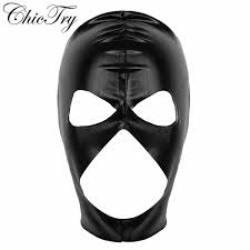 Maybe you would like to learn more about one of these? Black Faux Leather Body Harness Hood Roleplay Breathable Open Eyes And Nose Mask