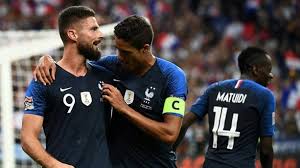 Olivier giroud (france) marque du pied gauche. France Pays Bas 2 1 Giroud Est Desormais Devant Zinedine Zidane Au Classement Des Buteurs Lci