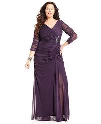 Adrianna Papell Plus Size Dress Three Quarter Sleeve V Neck Ruched Evening Gown Plus Size Dresses Plus S Plus Size Evening Gown Evening Gown Dresses Gowns